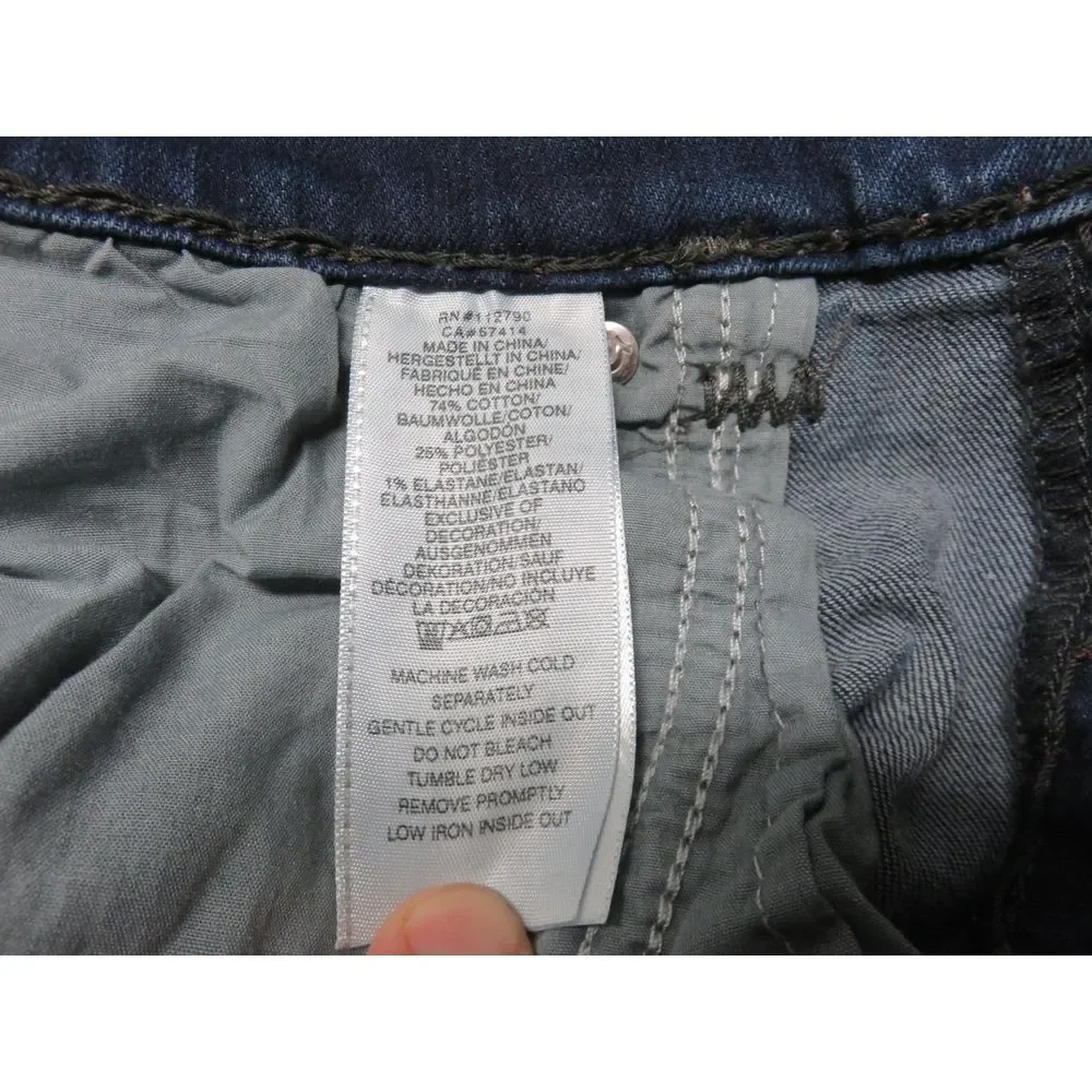 Mens True Religion Jeans Size 36x34 Cotton USA Ricky‎ Relaxed Straight Leg Blue